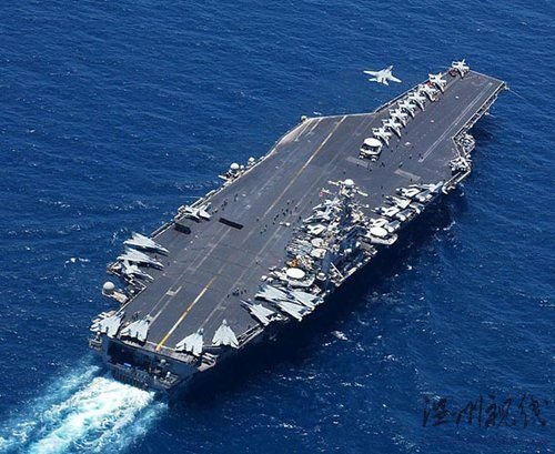 資料圖：參加7月25日美韓軍演的美航母