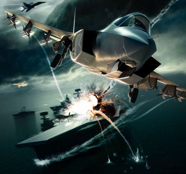 美軍航母被我DF21C反艦彈道導彈擊中瞬間