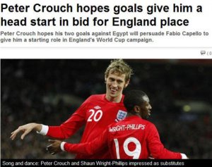 克勞奇期望用進球打動卡佩羅 欲在南非擔任首發