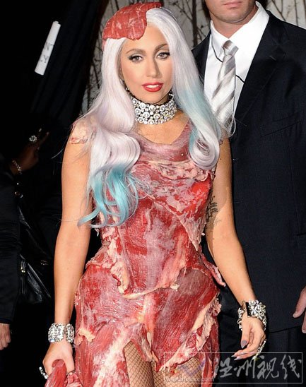 lady gaga mv音樂錄影帶大獎頒獎禮 lady gaga 肉片裝有點血腥感覺