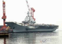 中國航母試水　中國首艘航母瓦良格號可能于7月1日