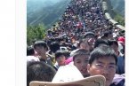 長城人海照 國慶長假長城人山人海