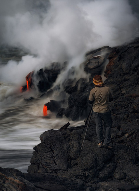 美國(guó)攝影師拍攝夏威夷基拉韋亞火山噴發(fā)