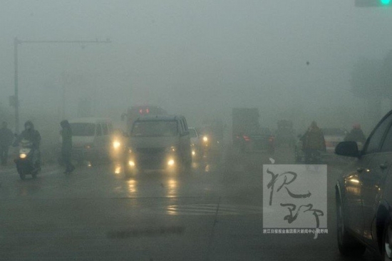 杭州霧霾圖片