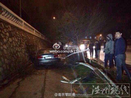 南京寶馬車禍現(xiàn)場