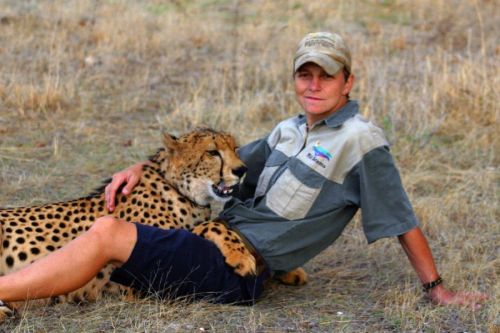 男子收養孤兒獵豹當寵物