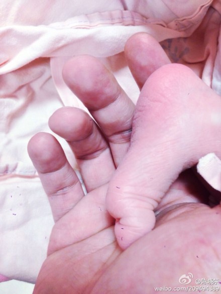 陳曉東女兒出生了