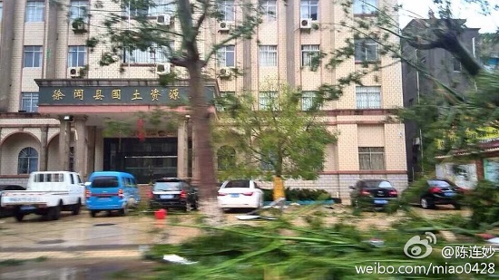 臺風威馬遜對徐聞的影響 整個縣城水電通訊中斷