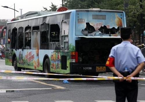 杭州公交車起火