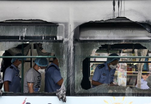 杭州公交車起火