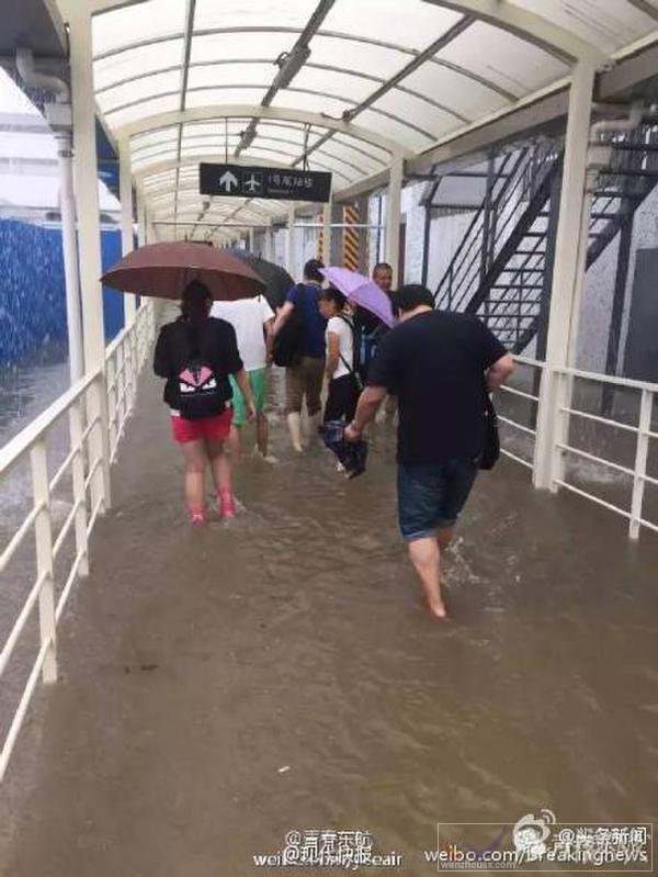 機場全部被淹