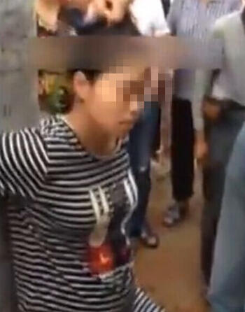 臺(tái)州捆綁暴打孕婦