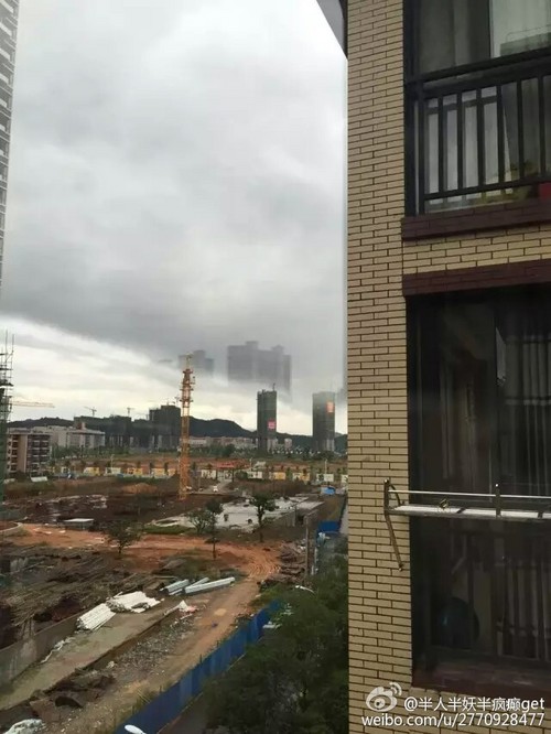 江西武寧驚現海市蜃樓