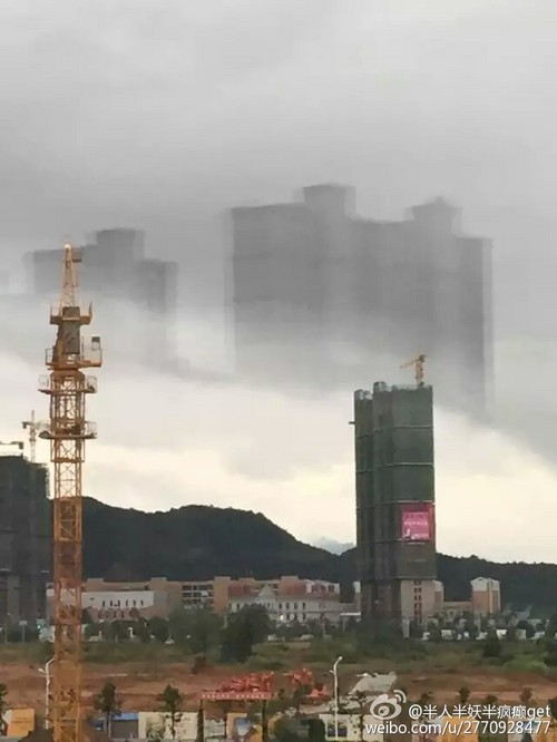 江西武寧驚現海市蜃樓