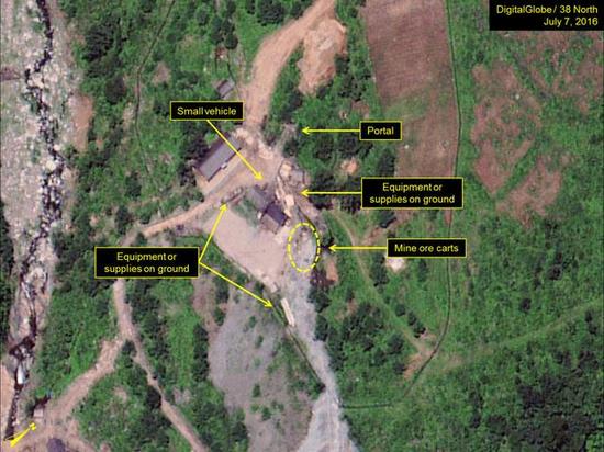 朝鮮核試驗地點朝鮮豐溪里核試驗場衛星圖