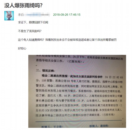 張雨綺家庭糾紛