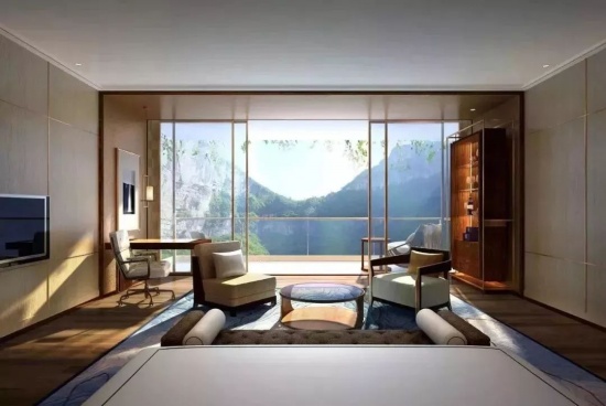 中國再造建筑奇跡 上海世茂深坑洲際酒店