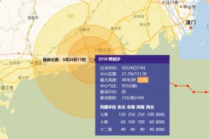 臺風樺加沙登陸廣東陽江