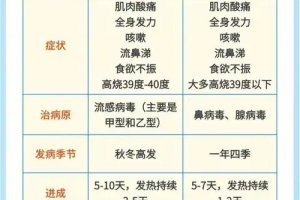 一圖區分普通感冒和